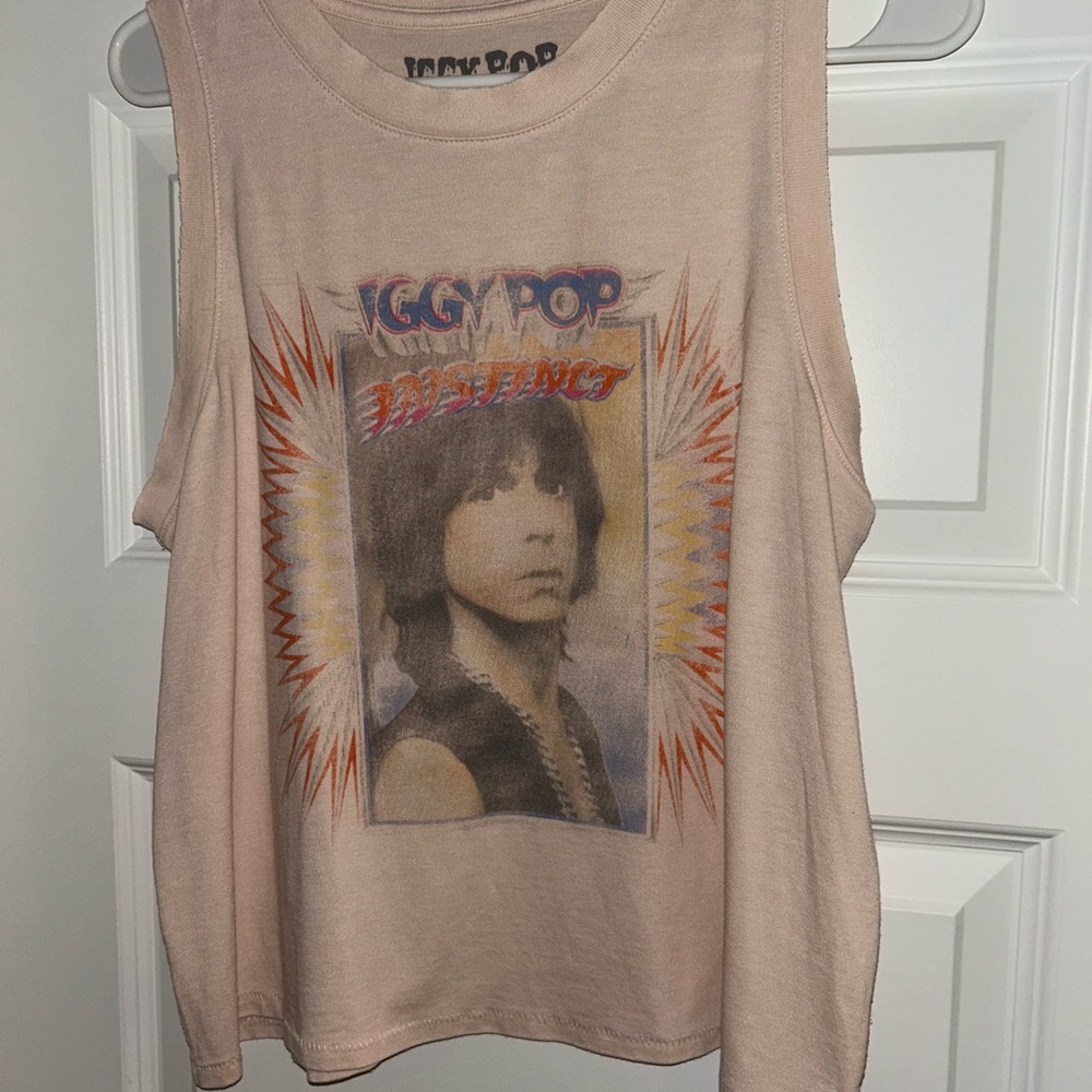 Lucky Brand Beige Graphic Tank